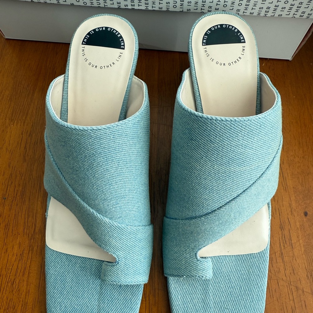 NIB Light Blue Denim Women's Sandals